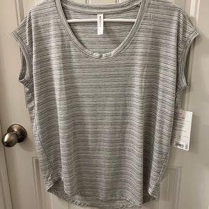 NWT Athleta Stratus Breezy Striped Tee